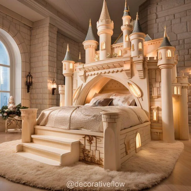 Experience Royal Dreams with Giant Disney Castle Shaped Beds