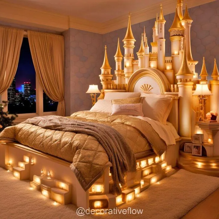 Experience Royal Dreams with Giant Disney Castle Shaped Beds