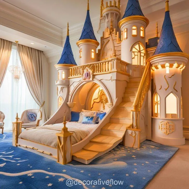 Experience Royal Dreams with Giant Disney Castle Shaped Beds