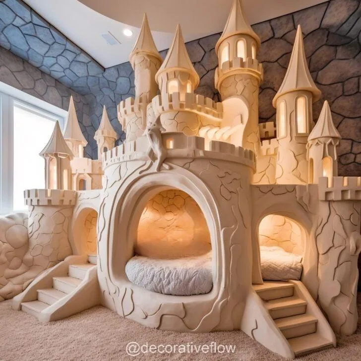 Experience Royal Dreams with Giant Disney Castle Shaped Beds