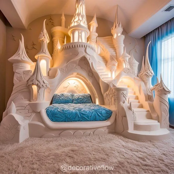 Experience Royal Dreams with Giant Disney Castle Shaped Beds