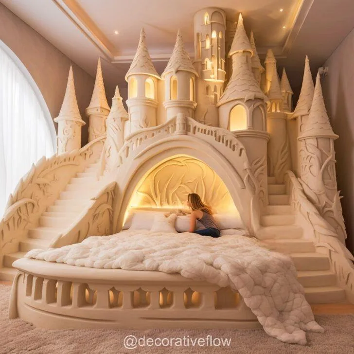 Experience Royal Dreams with Giant Disney Castle Shaped Beds