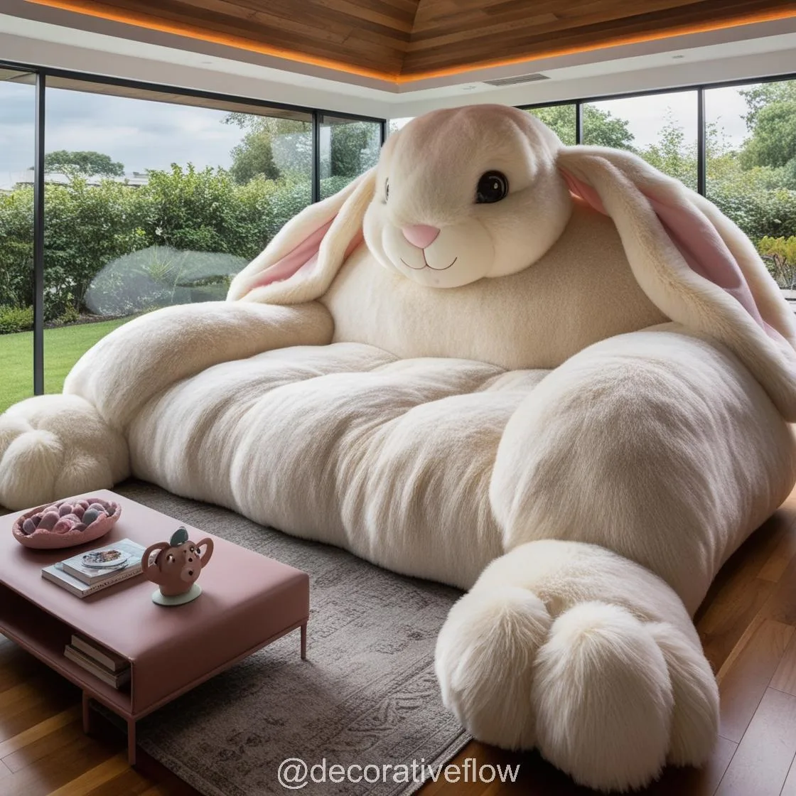 Experience Ultimate Relaxation with the Delightful Giant Rabbit Loungers