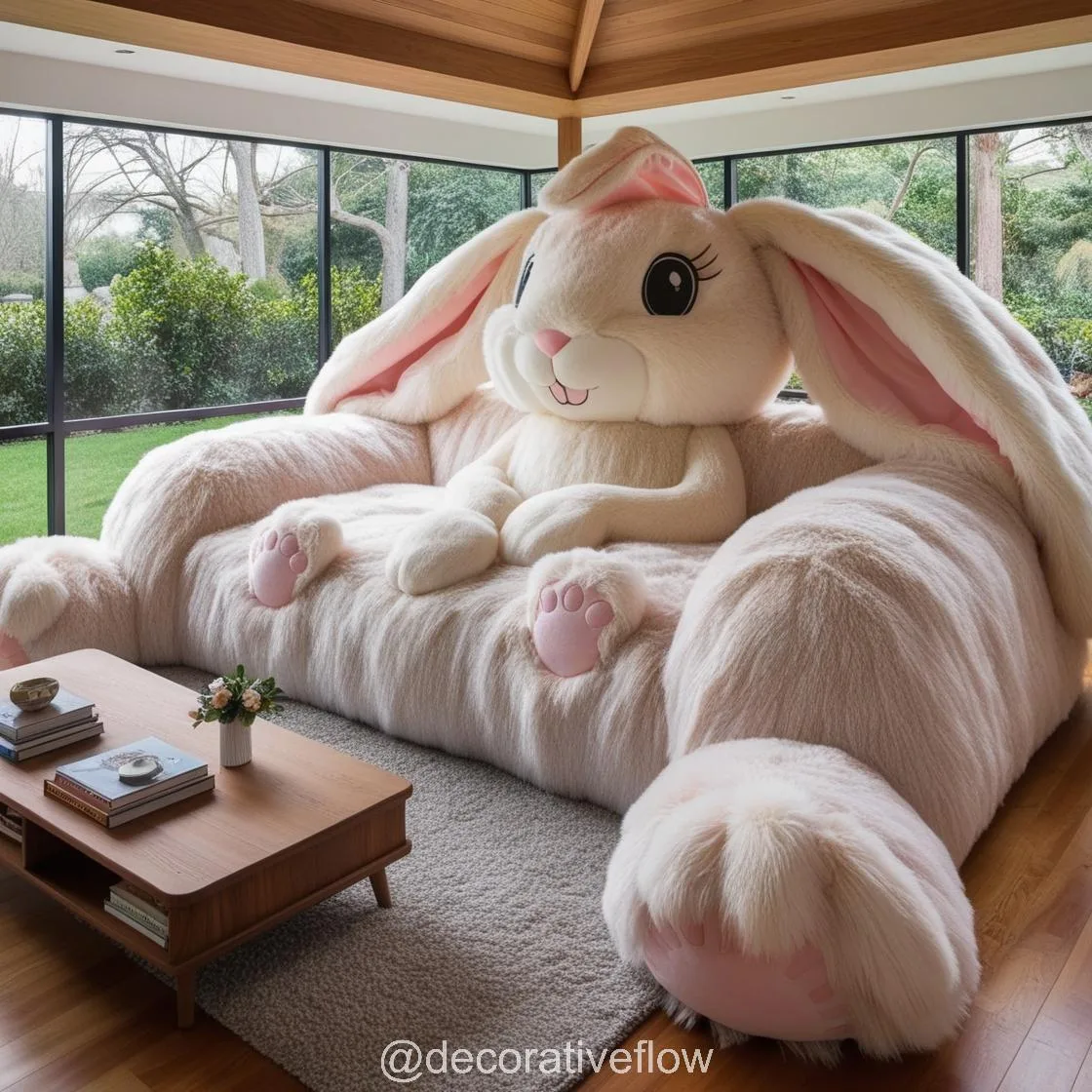 Experience Ultimate Relaxation with the Delightful Giant Rabbit Loungers