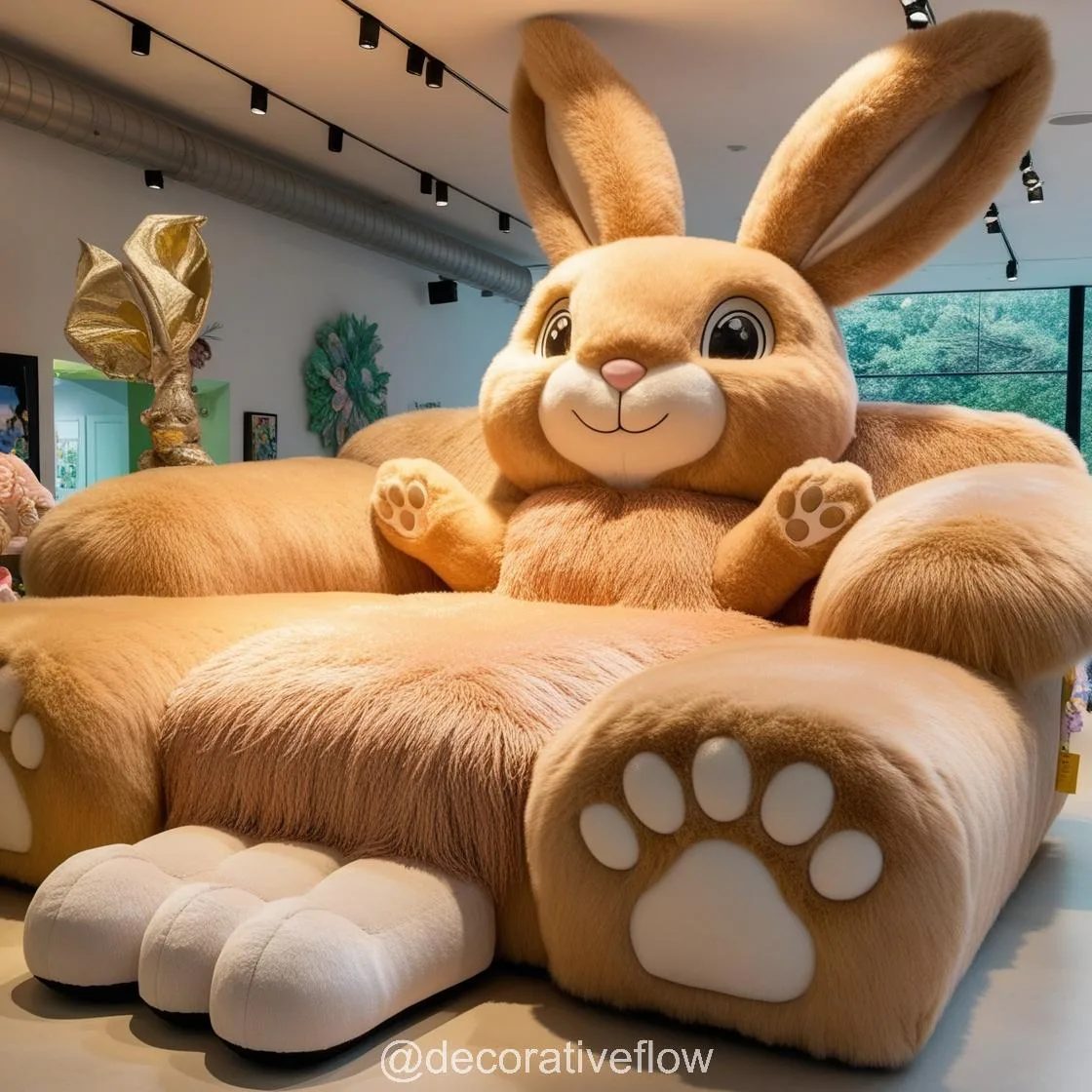 Experience Ultimate Relaxation with the Delightful Giant Rabbit Loungers