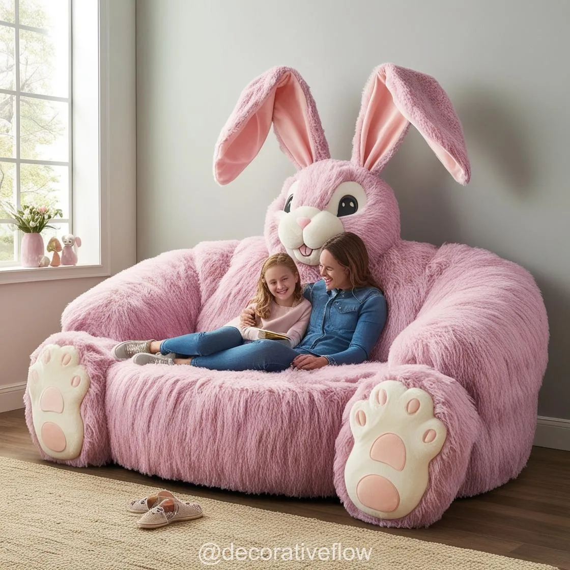 Experience Ultimate Relaxation with the Delightful Giant Rabbit Loungers