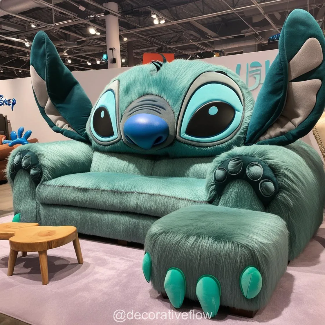 Snuggle Up in Style with a Giant Stitch Shaped Couch