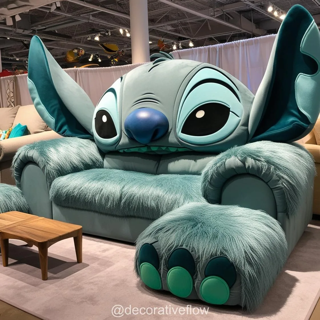 Snuggle Up in Style with a Giant Stitch Shaped Couch