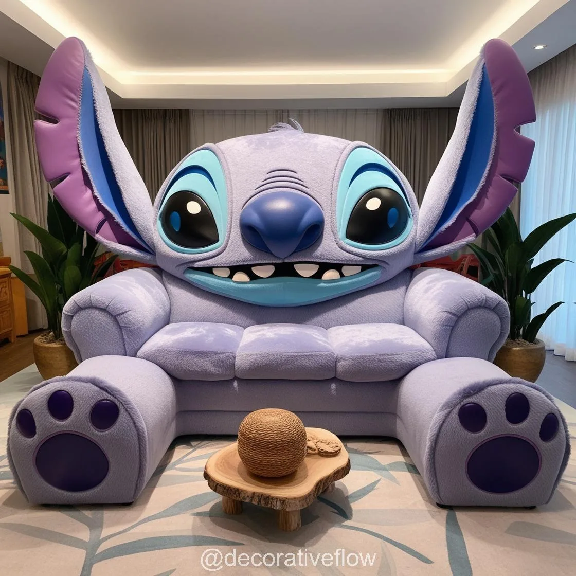 Snuggle Up in Style with a Giant Stitch Shaped Couch