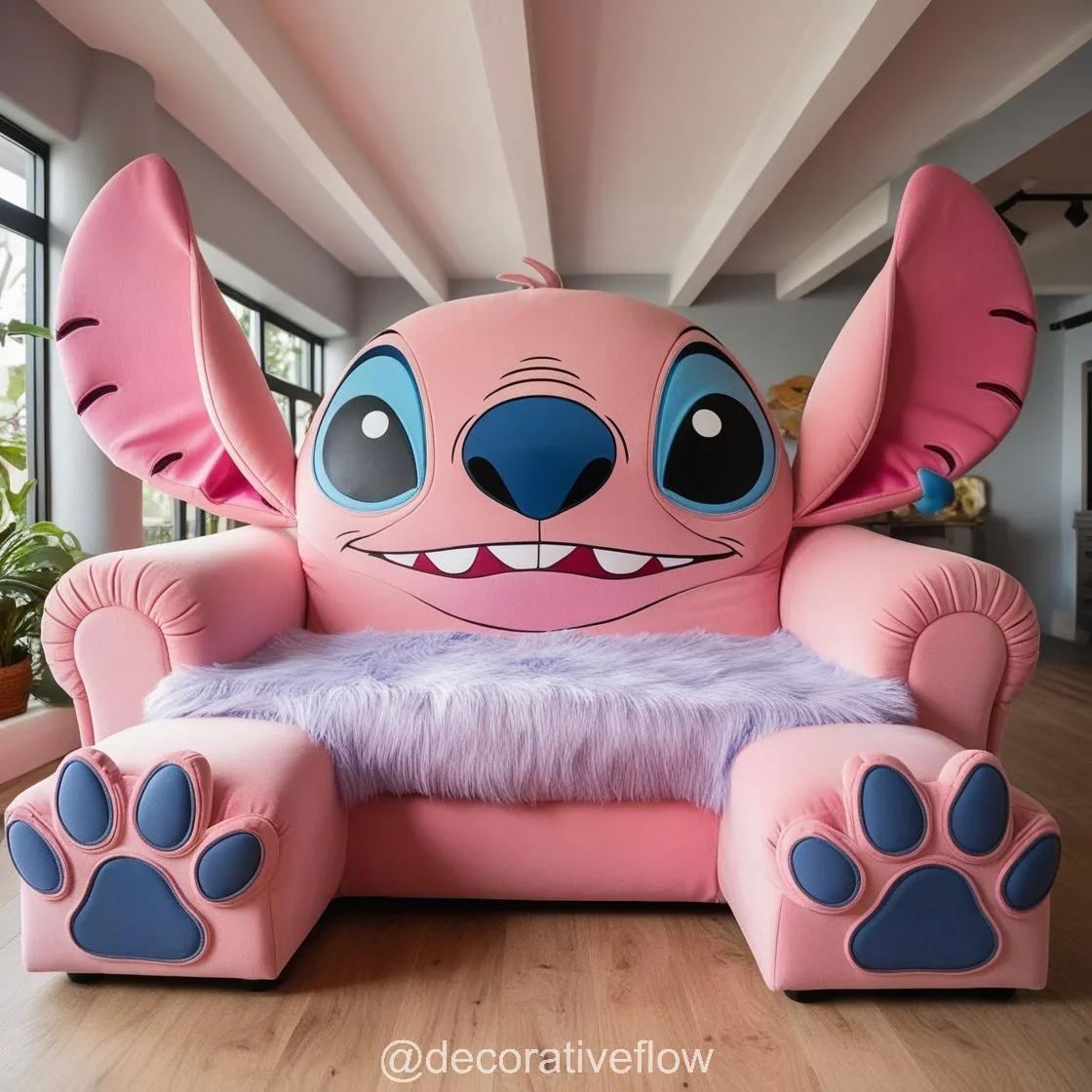 Snuggle Up in Style with a Giant Stitch Shaped Couch