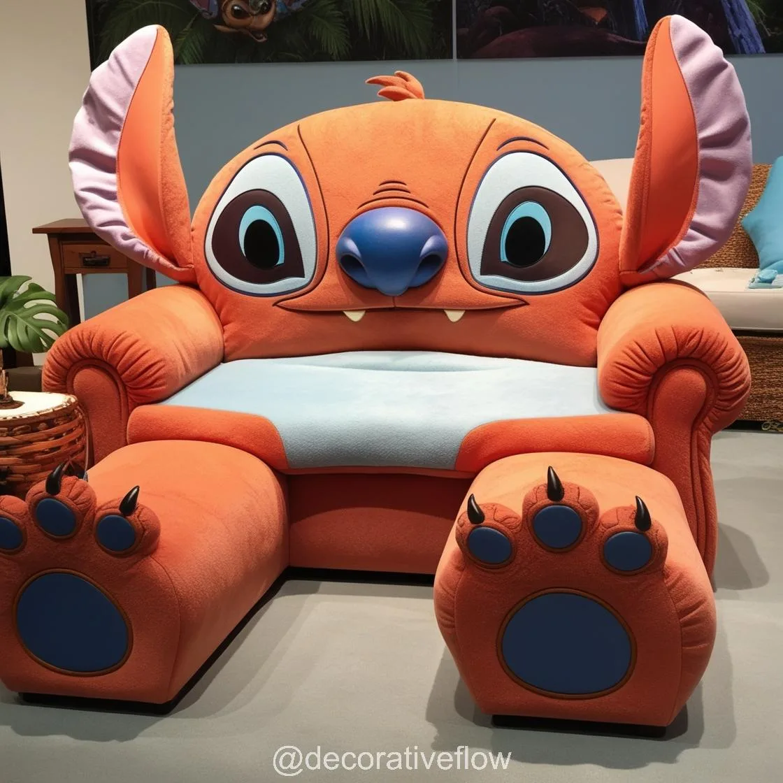 Snuggle Up in Style with a Giant Stitch Shaped Couch