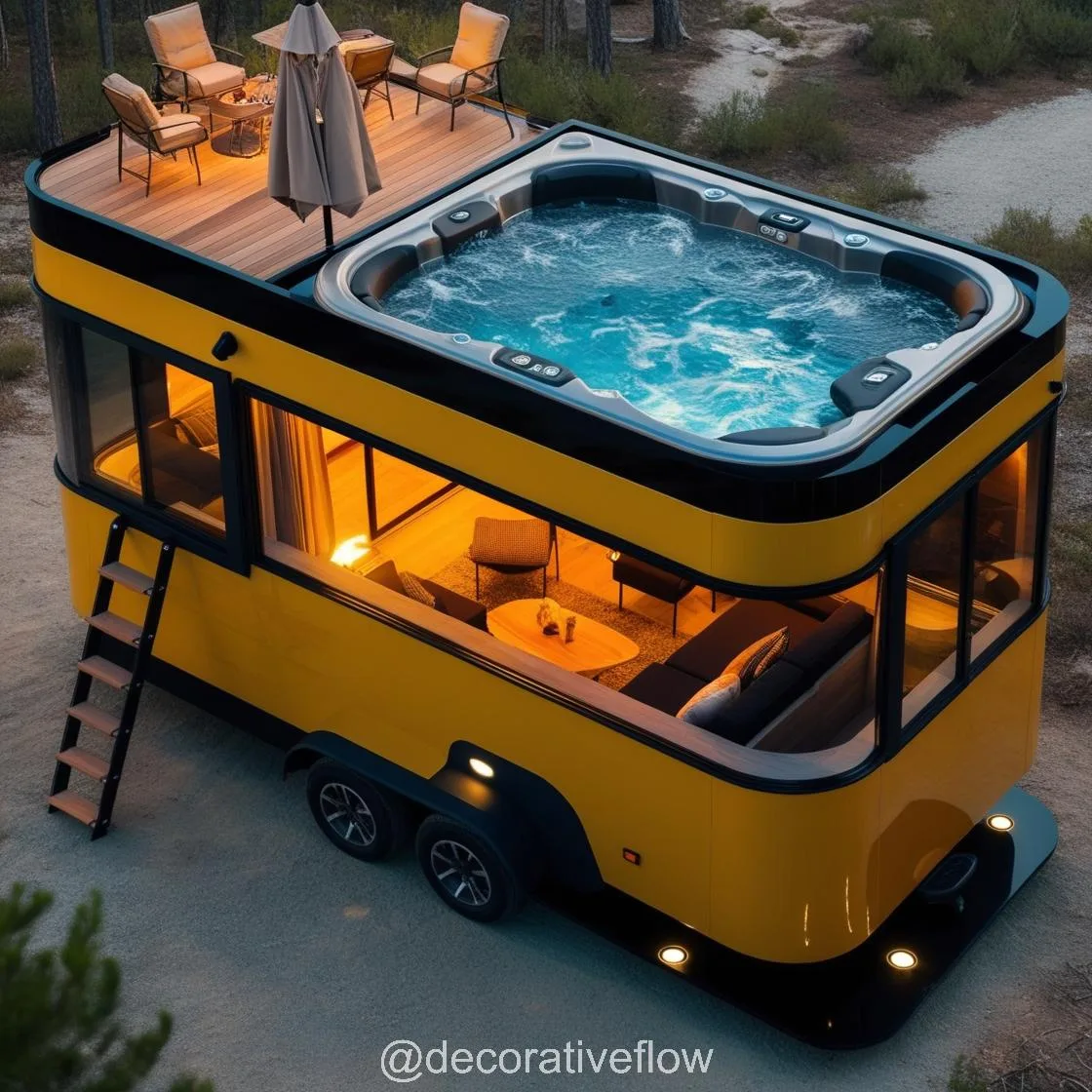 Travel and Unwind Anywhere with the Innovative Hot Tub Camper