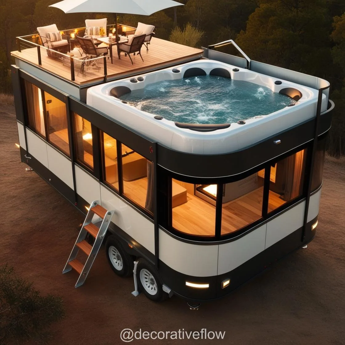 Travel and Unwind Anywhere with the Innovative Hot Tub Camper