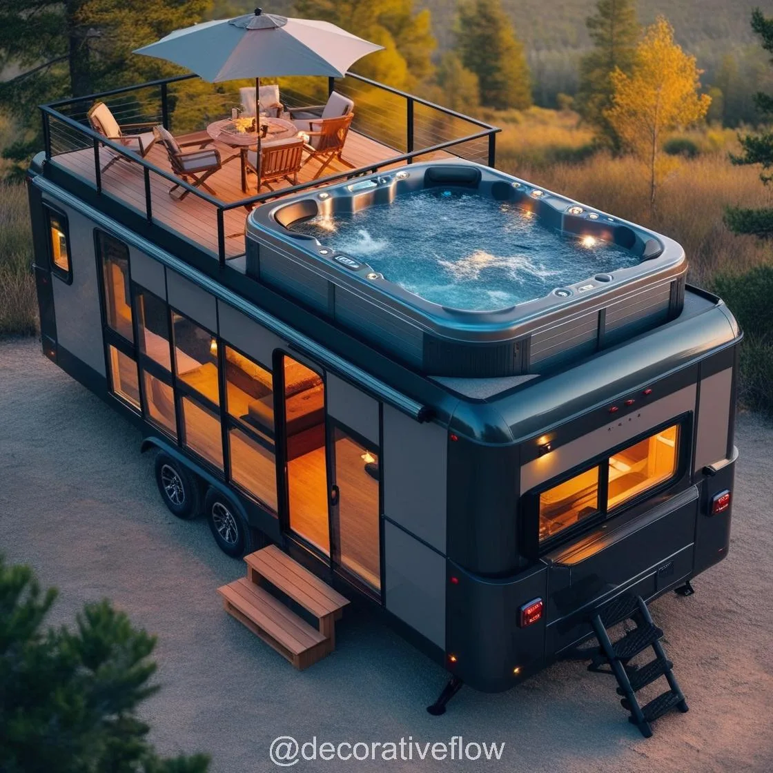 Travel and Unwind Anywhere with the Innovative Hot Tub Camper