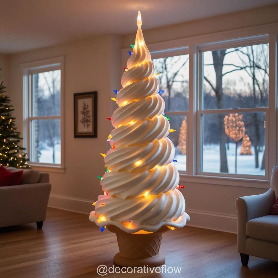 Cool and Festive: Ice Cream Christmas Trees for Your Holiday Table