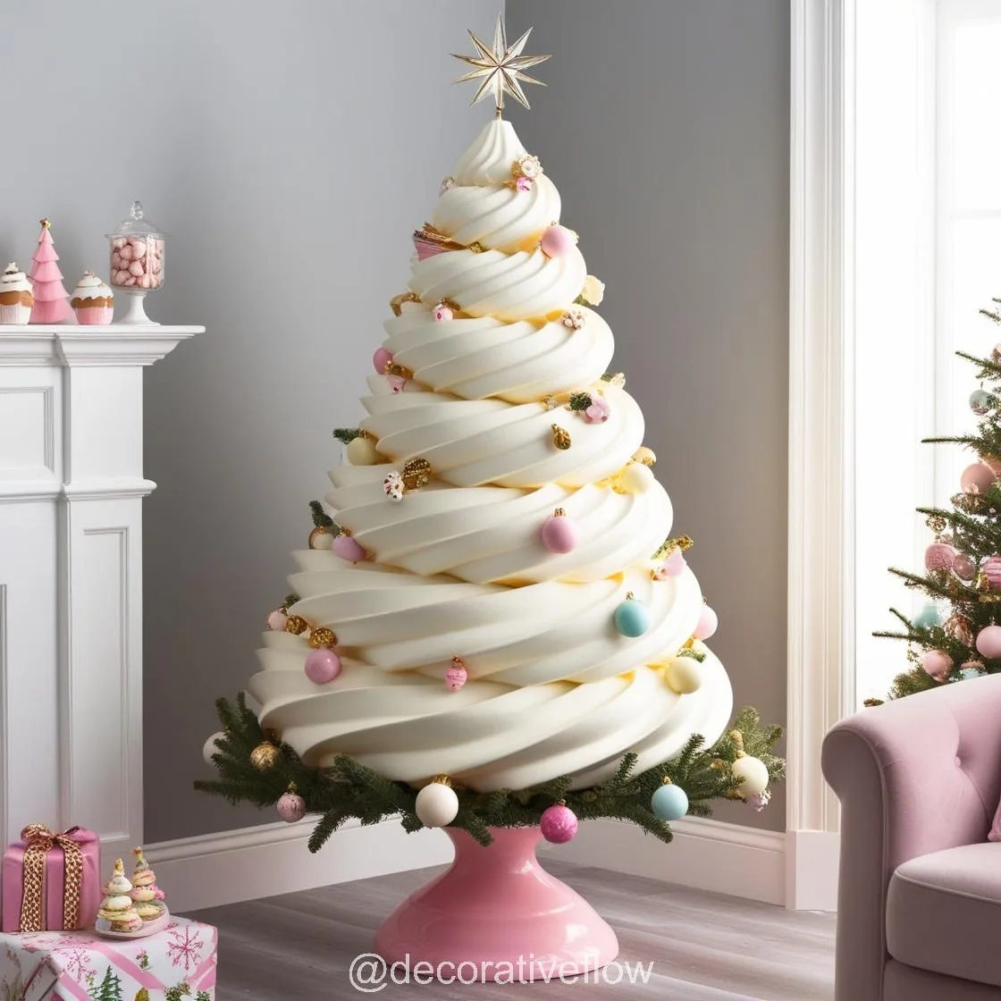 Cool and Festive: Ice Cream Christmas Trees for Your Holiday Table