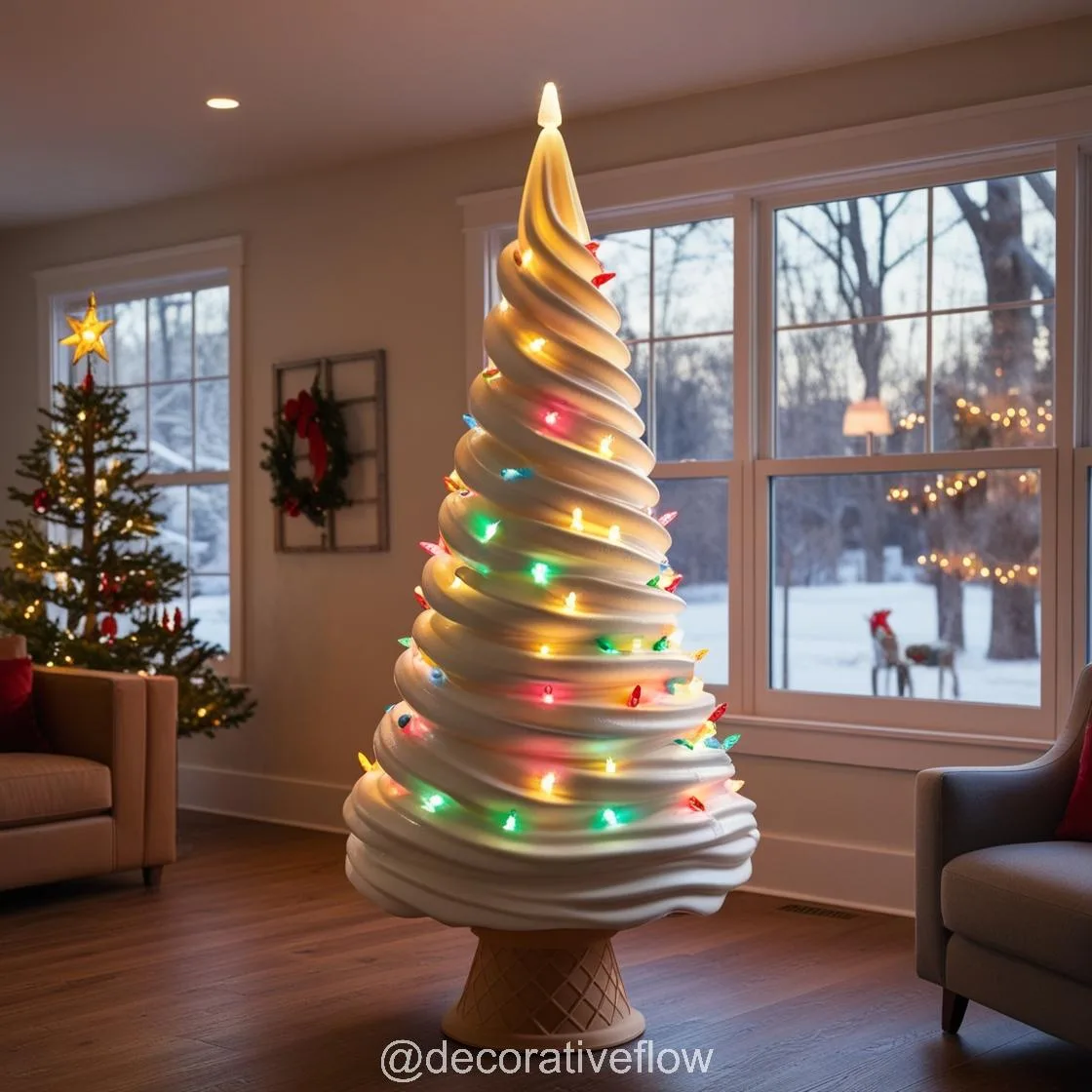 Cool and Festive: Ice Cream Christmas Trees for Your Holiday Table