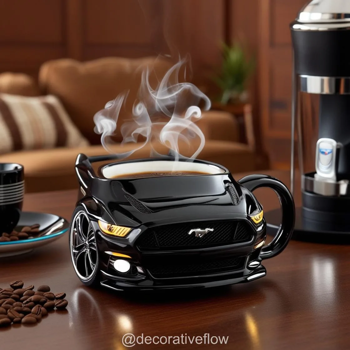 Rev Up Your Coffee Routine with the Iconic Mustang Shaped Coffee Mug