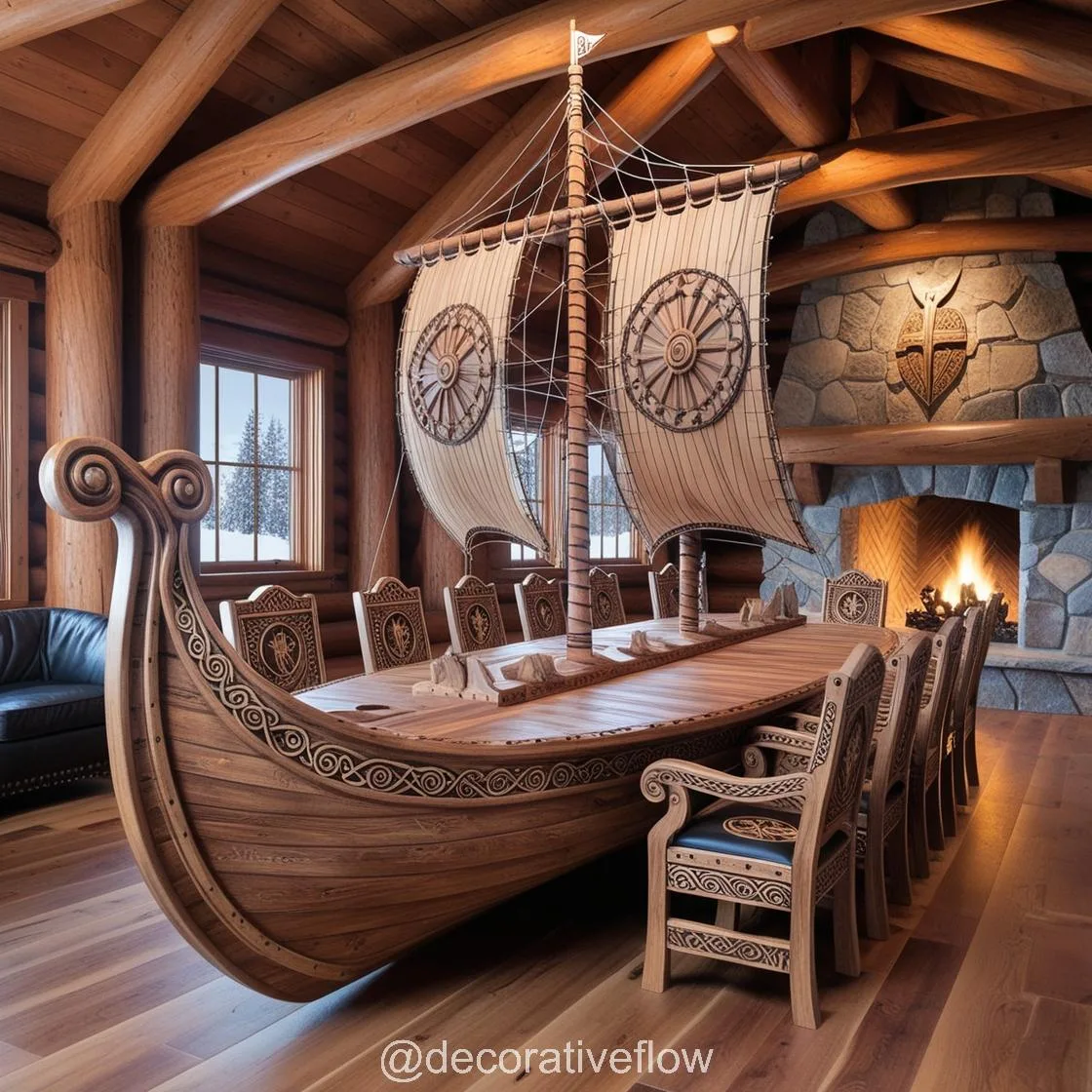 Viking Ship Dining Tables: A Bold Fusion of History and Modern Dining Aesthetics