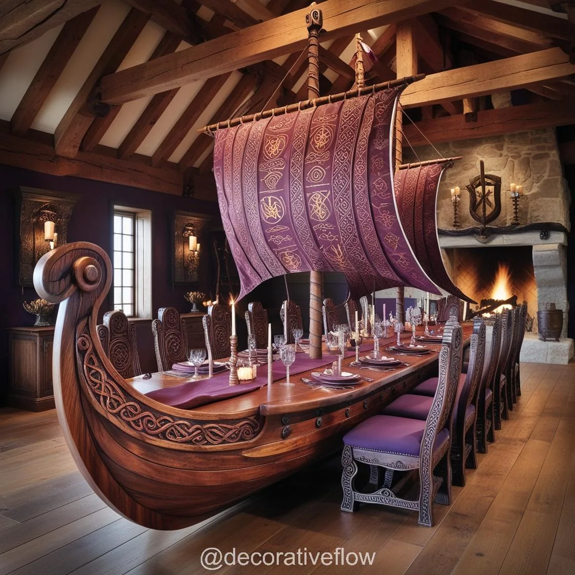 Viking Ship Dining Tables: A Bold Fusion of History and Modern Dining Aesthetics