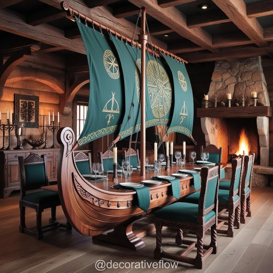 Viking Ship Dining Tables: A Bold Fusion of History and Modern Dining Aesthetics