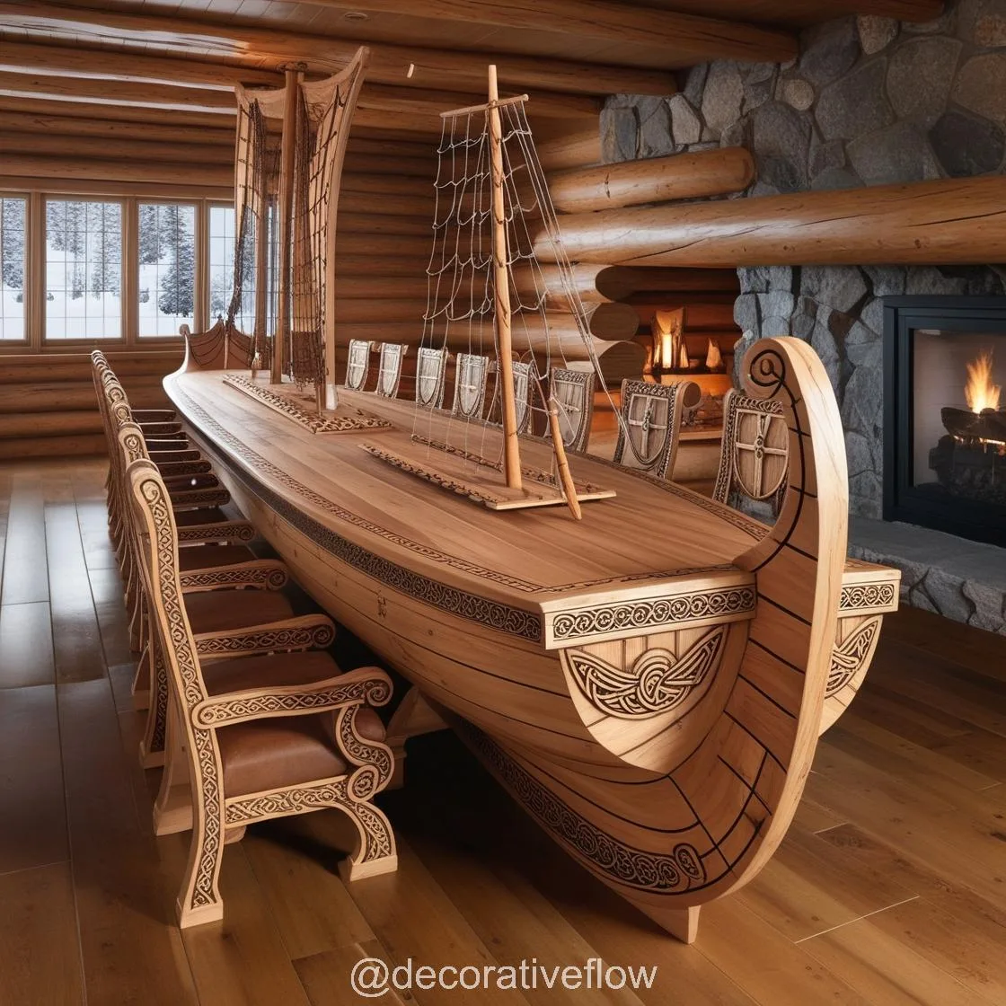 Viking Ship Dining Tables: A Bold Fusion of History and Modern Dining Aesthetics