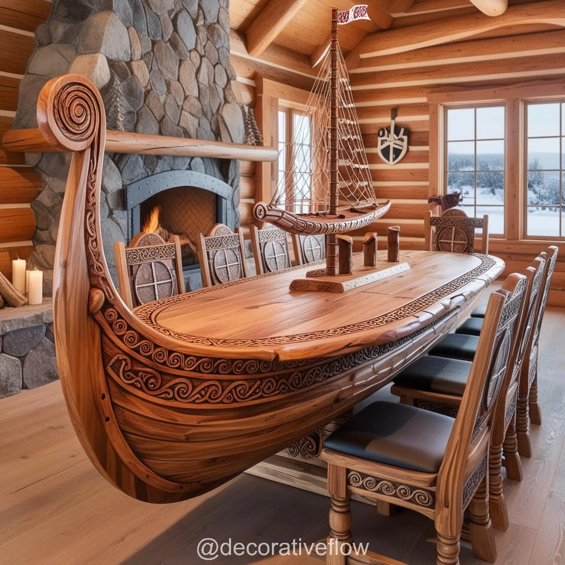 Viking Ship Dining Tables: A Bold Fusion of History and Modern Dining Aesthetics