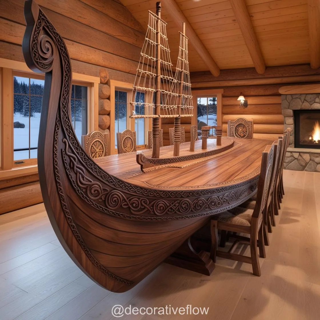 Viking Ship Dining Tables: A Bold Fusion of History and Modern Dining Aesthetics