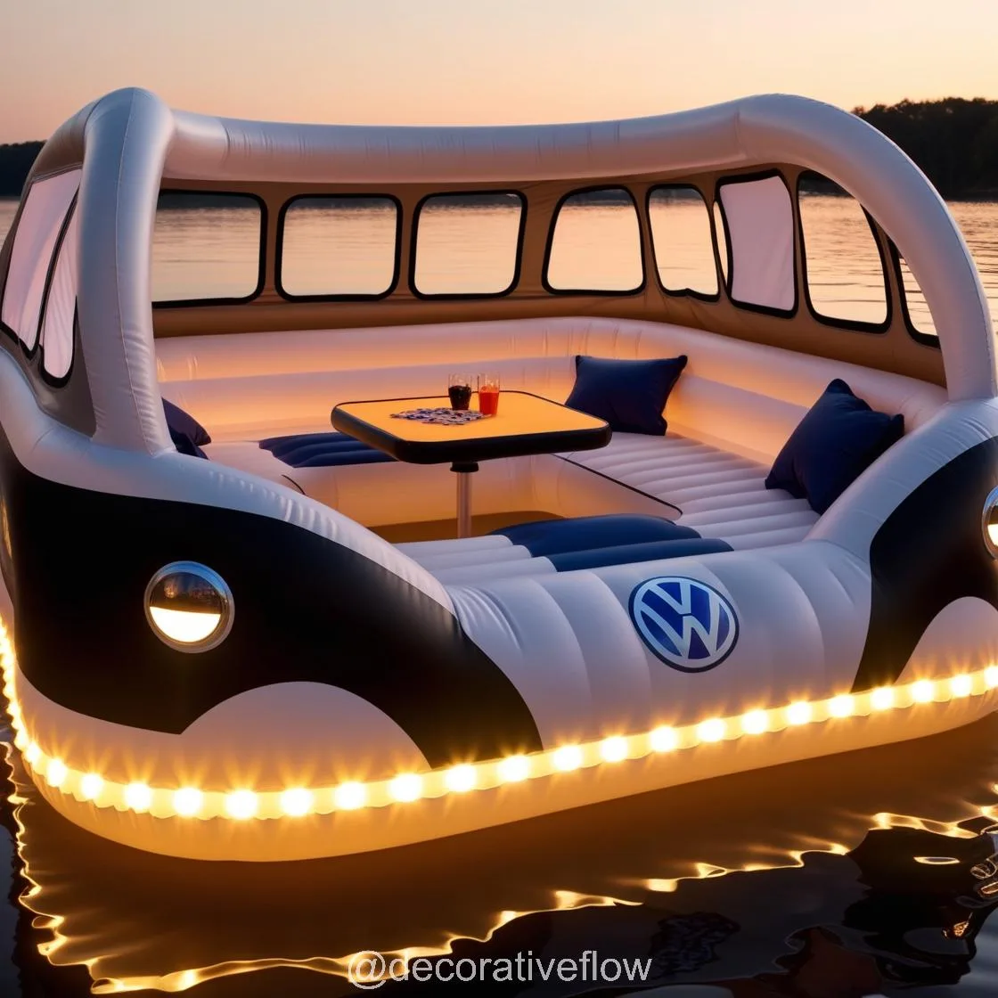 Retro Cool Meets Lake Life: Volkswagen Bus Lake Party Floats for Your Next Splash