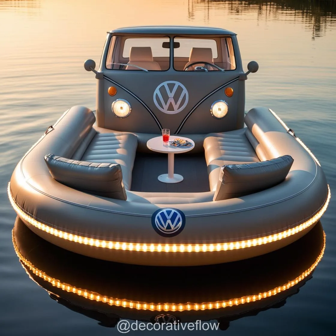 Retro Cool Meets Lake Life: Volkswagen Bus Lake Party Floats for Your Next Splash