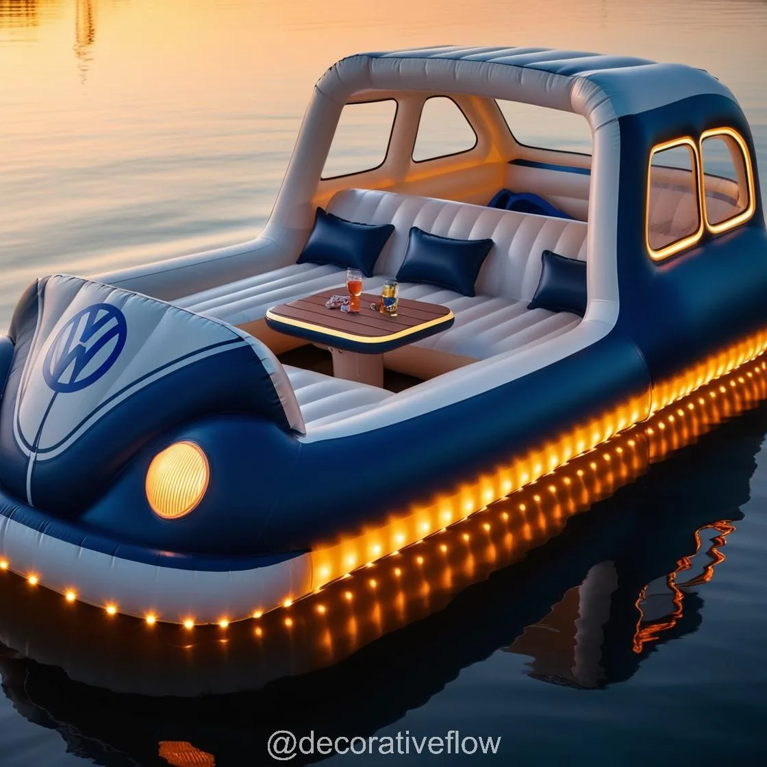 Retro Cool Meets Lake Life: Volkswagen Bus Lake Party Floats for Your Next Splash