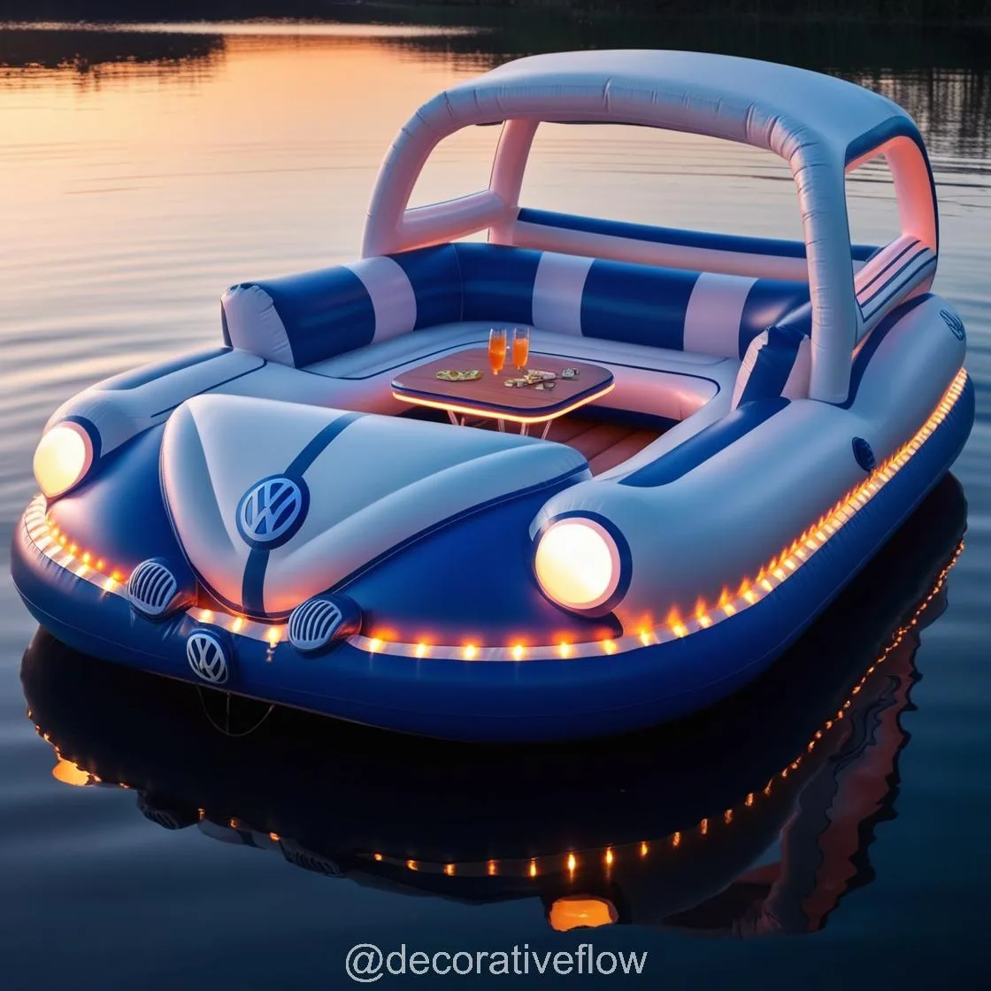 Retro Cool Meets Lake Life: Volkswagen Bus Lake Party Floats for Your Next Splash