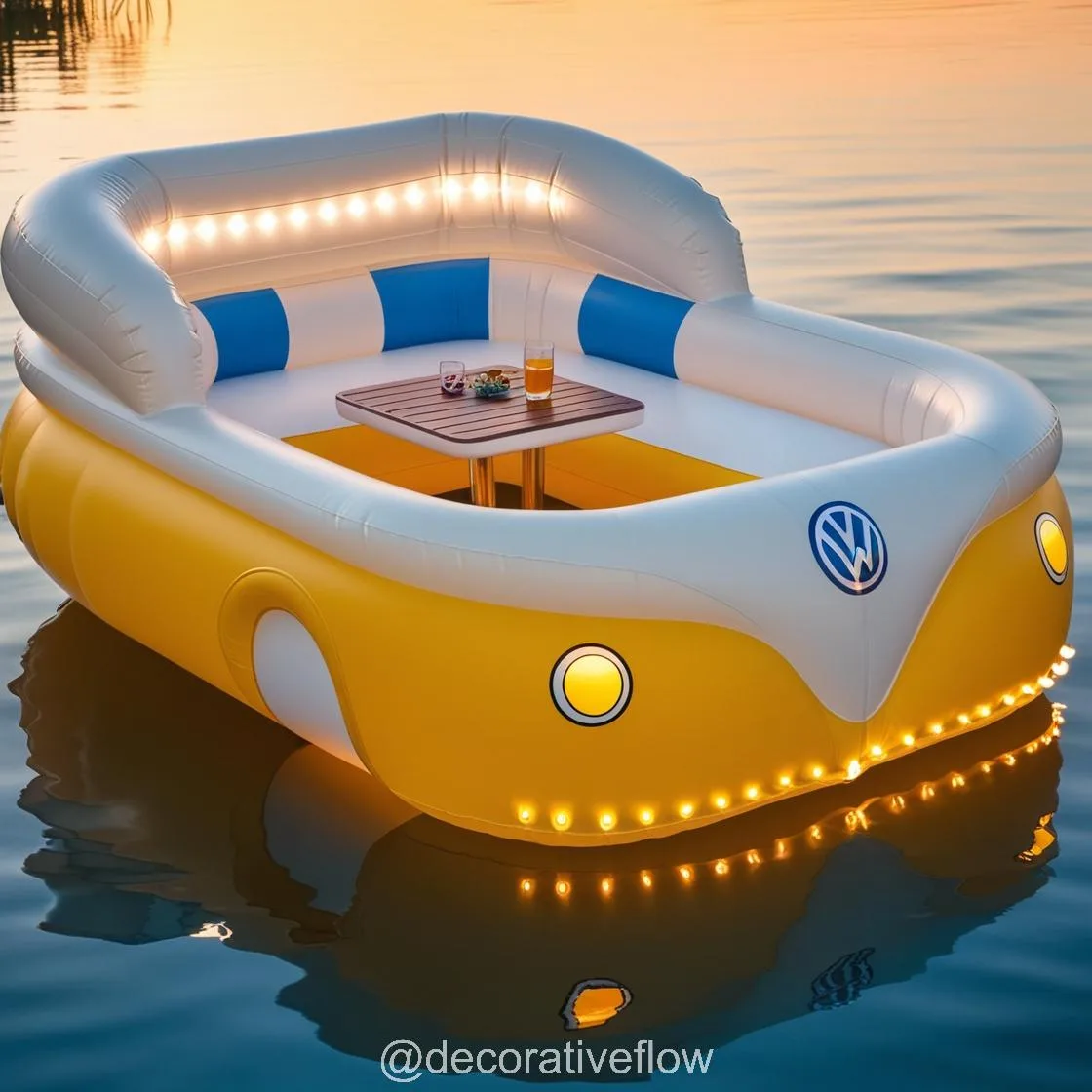 Retro Cool Meets Lake Life: Volkswagen Bus Lake Party Floats for Your Next Splash