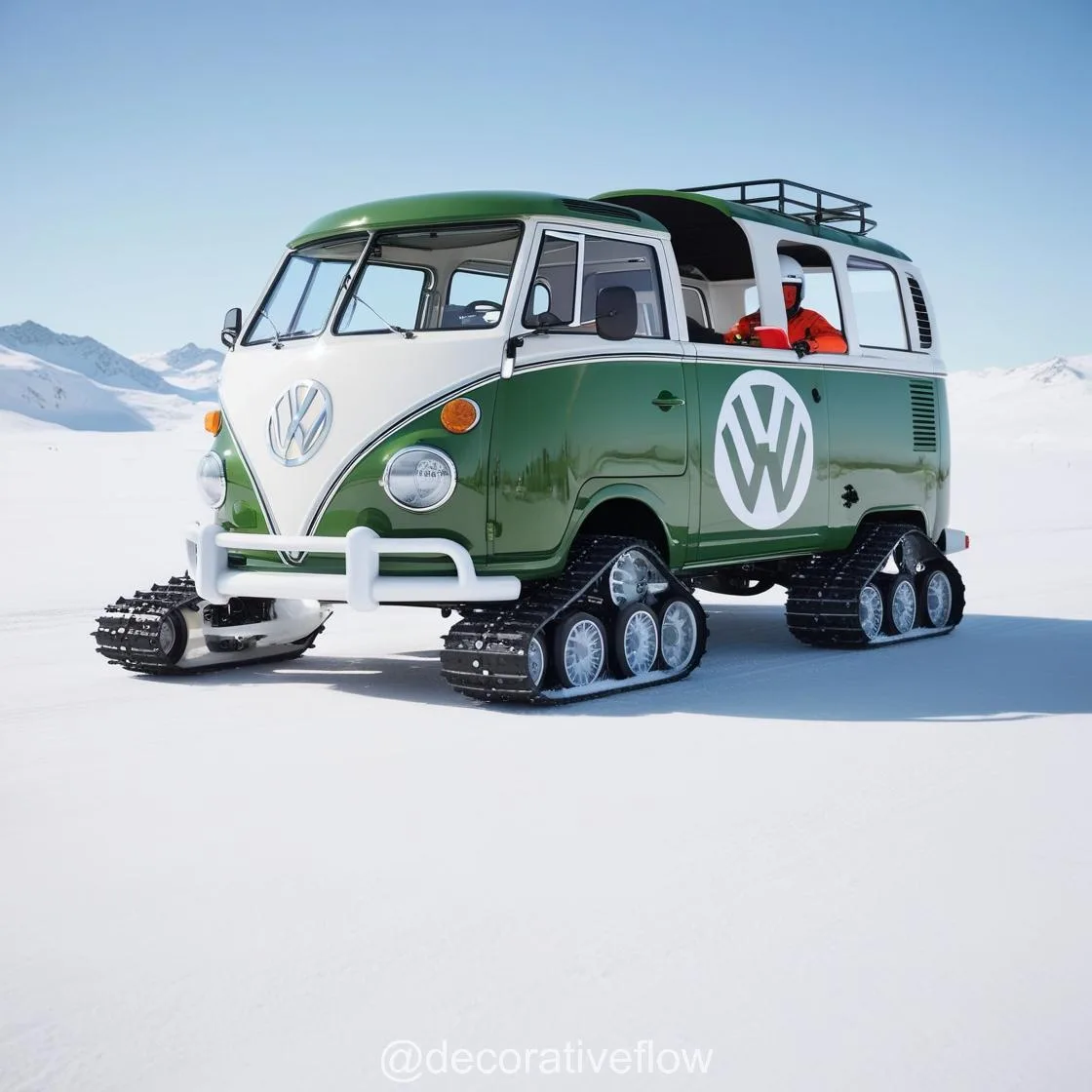 Cruise the Snow in Style with Volkswagen Bus Snowmobiles