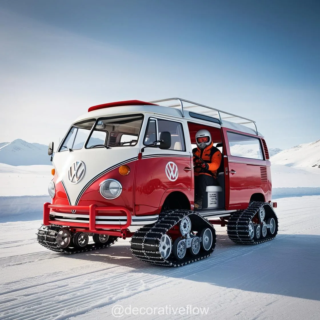 Cruise the Snow in Style with Volkswagen Bus Snowmobiles