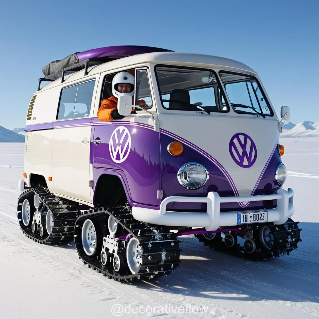 Cruise the Snow in Style with Volkswagen Bus Snowmobiles