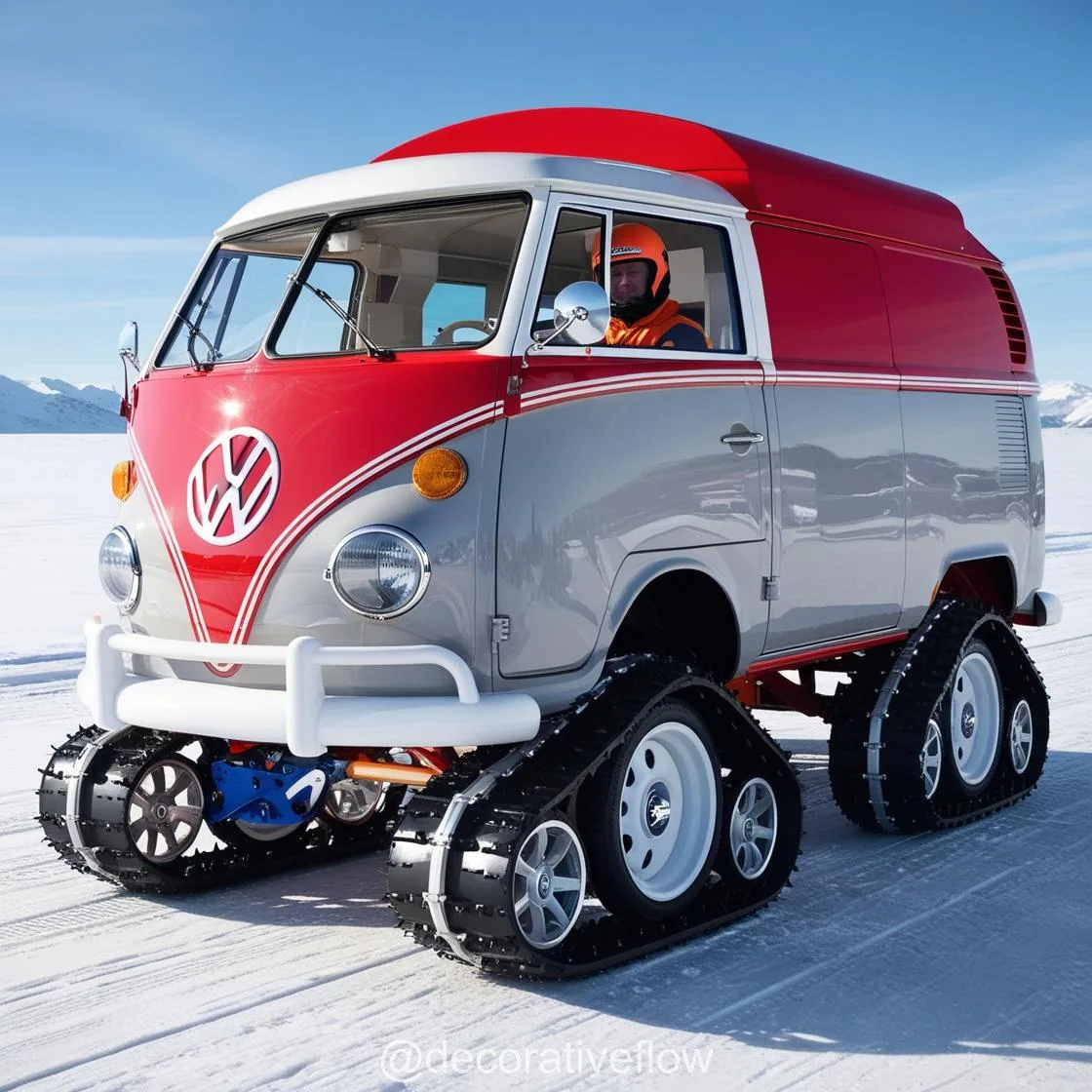 Cruise the Snow in Style with Volkswagen Bus Snowmobiles