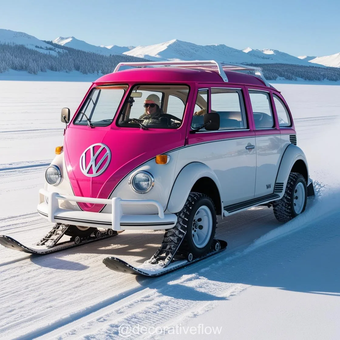 Cruise the Snow in Style with Volkswagen Bus Snowmobiles