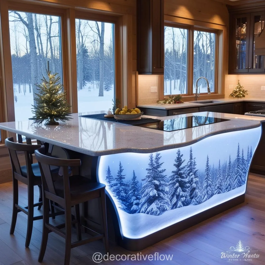 Embrace the Season: Winter Themed Kitchen Islands for a Festive Home Makeover