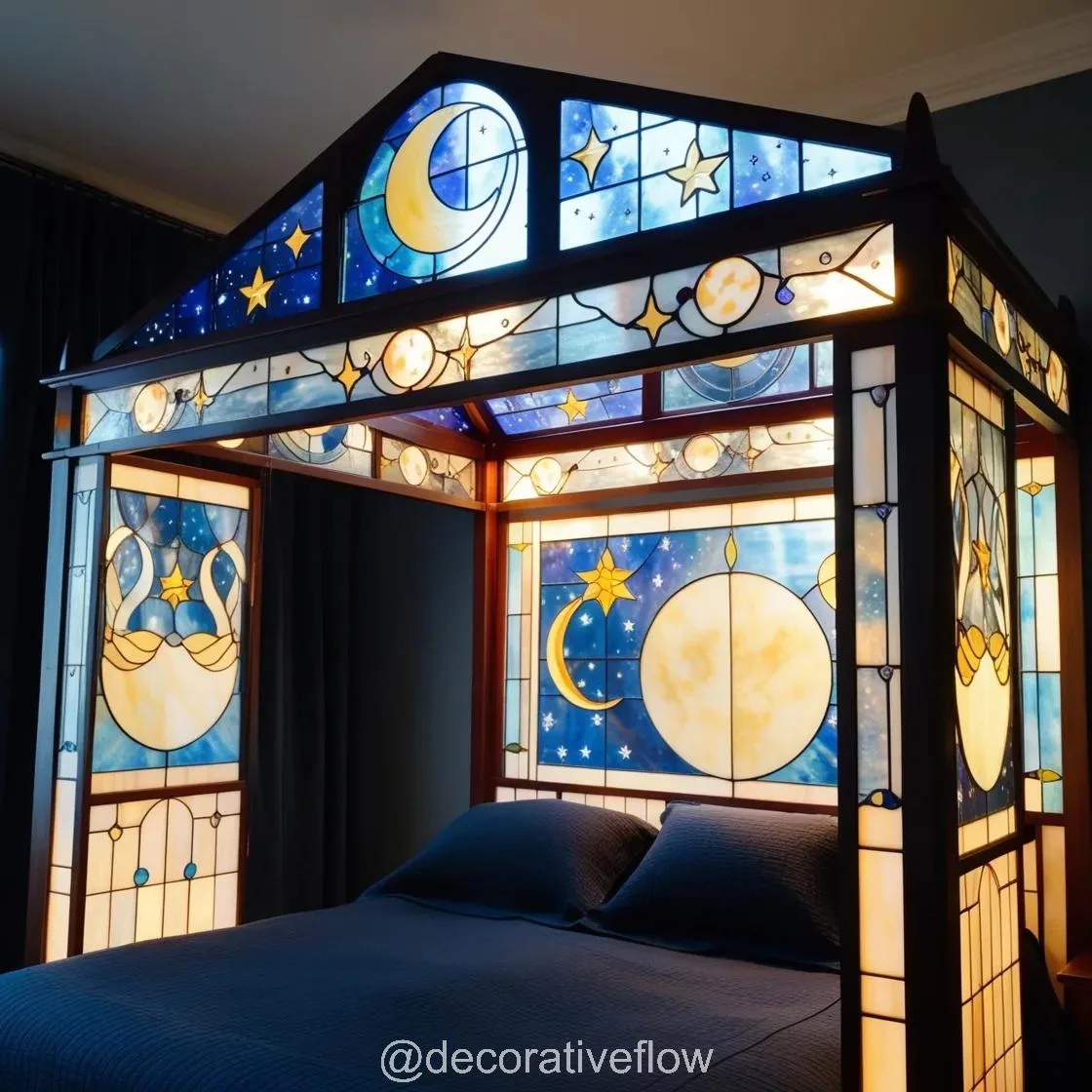 Stained Glass Bed: Where Artistic Beauty Meets Restful Luxury