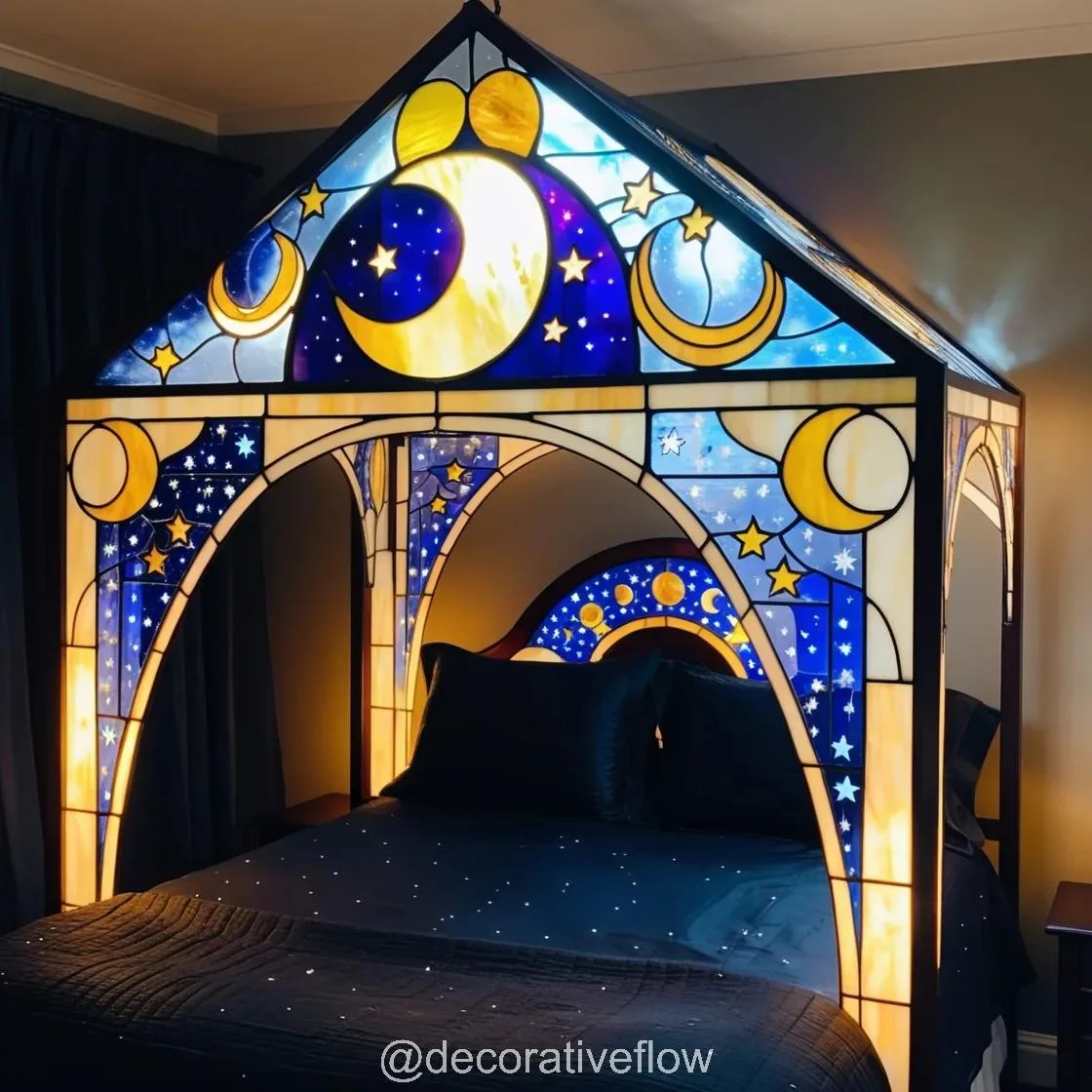 Stained Glass Bed: Where Artistic Beauty Meets Restful Luxury