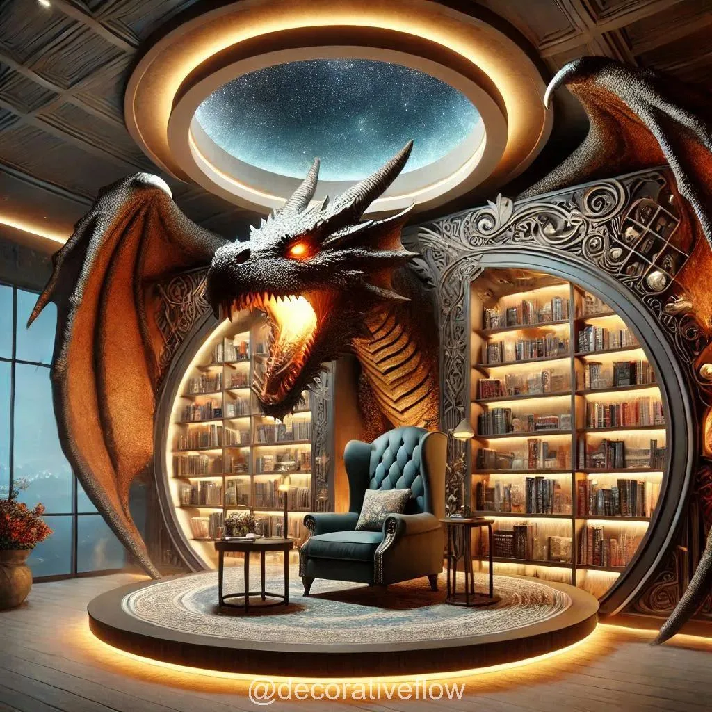 Dragon Bookcase Designs: Where Fantasy Meets Functionality