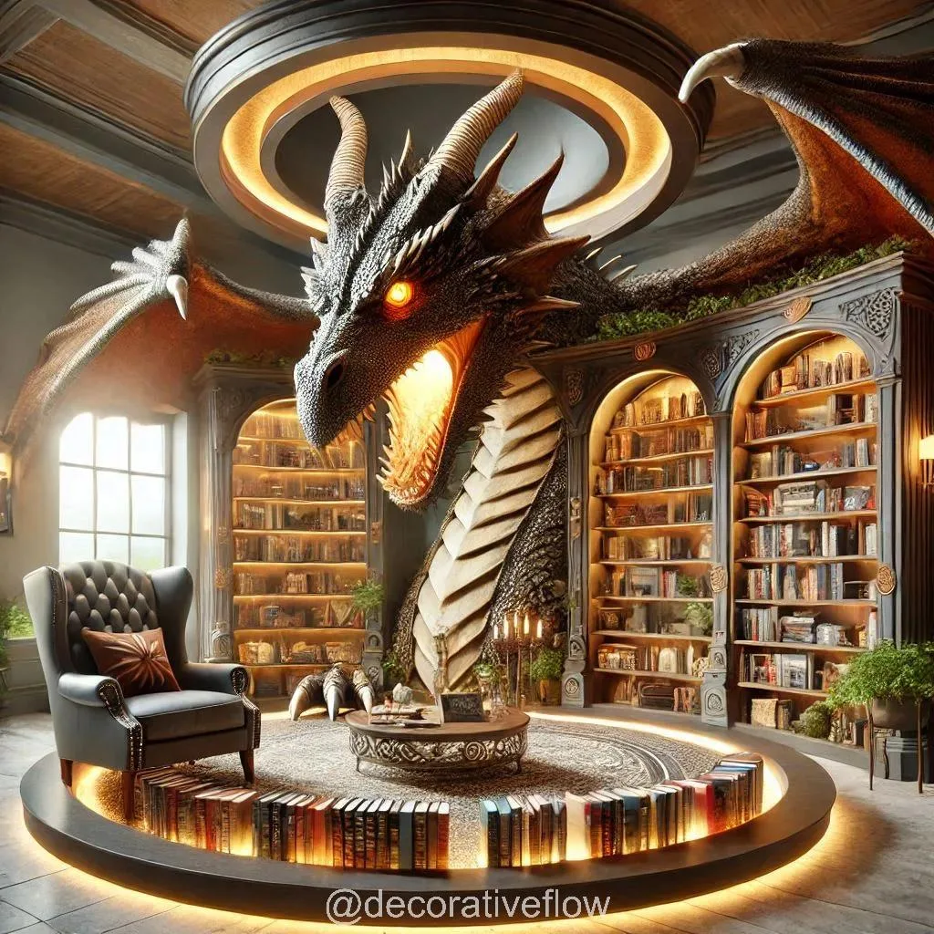 Dragon Bookcase Designs: Where Fantasy Meets Functionality