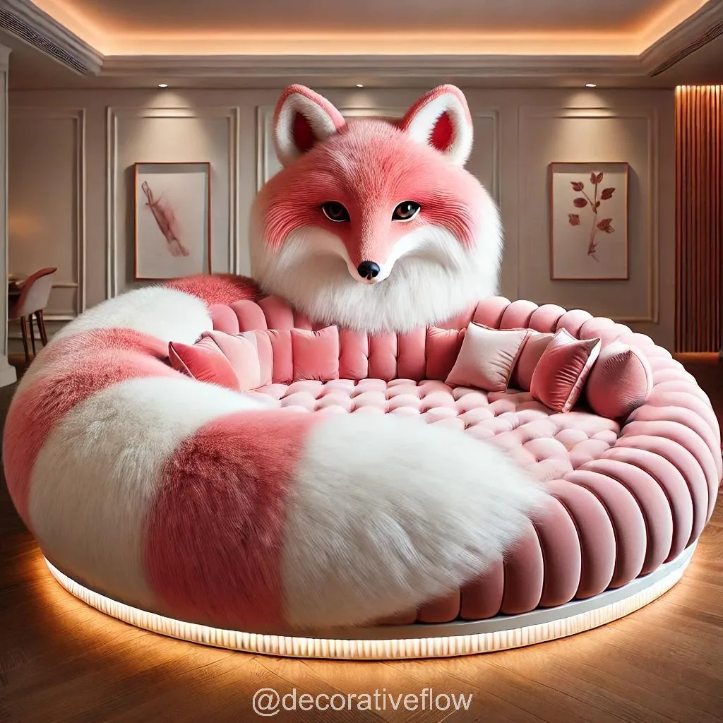 Add Whimsy and Warmth to Your Living Room with a Giant Fox Couch