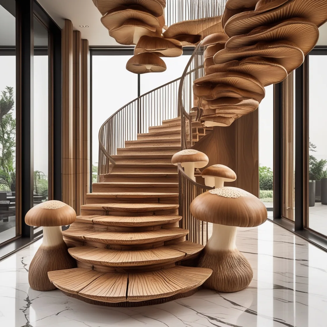 Mushroom Staircase: Elevate Your Space with a Touch of Fantasy