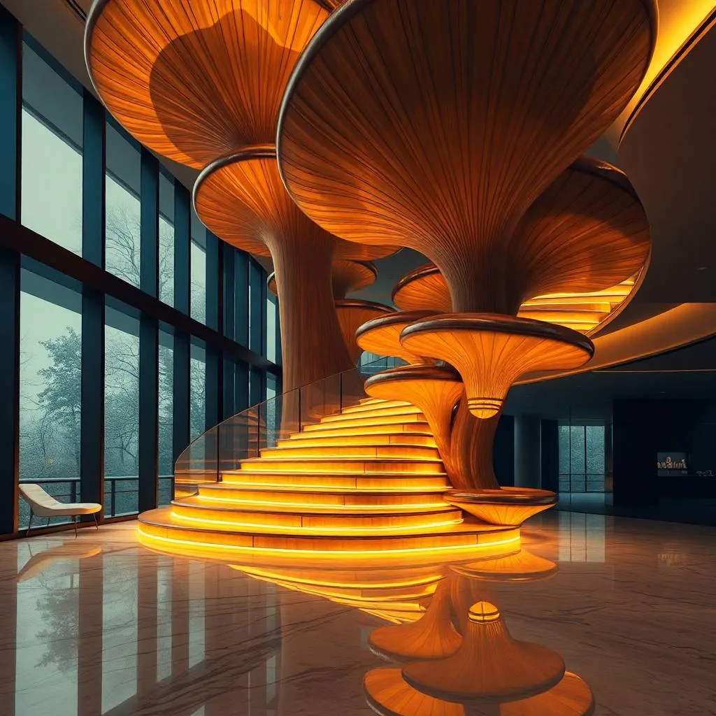 Mushroom Staircase: Elevate Your Space with a Touch of Fantasy