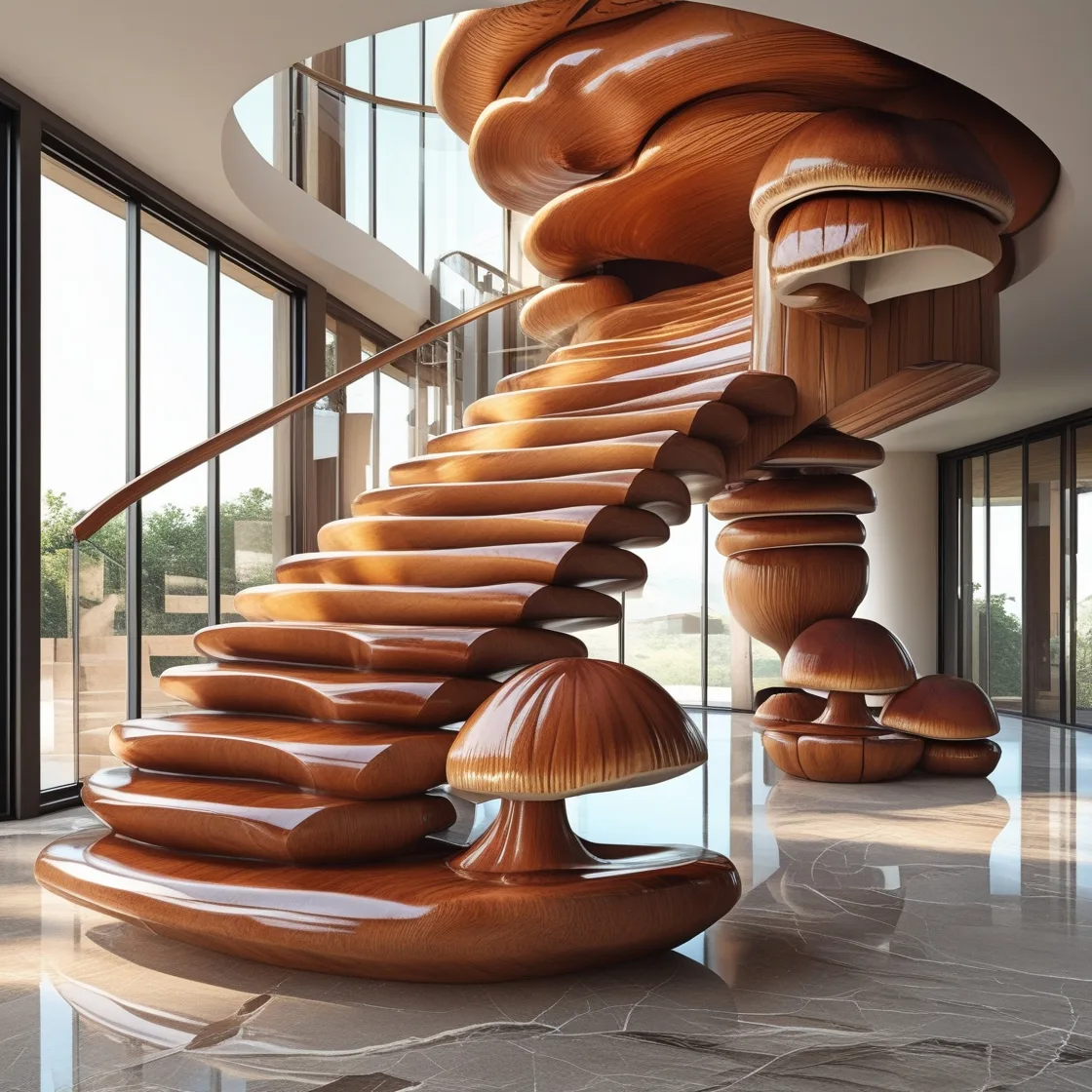 Mushroom Staircase: Elevate Your Space with a Touch of Fantasy