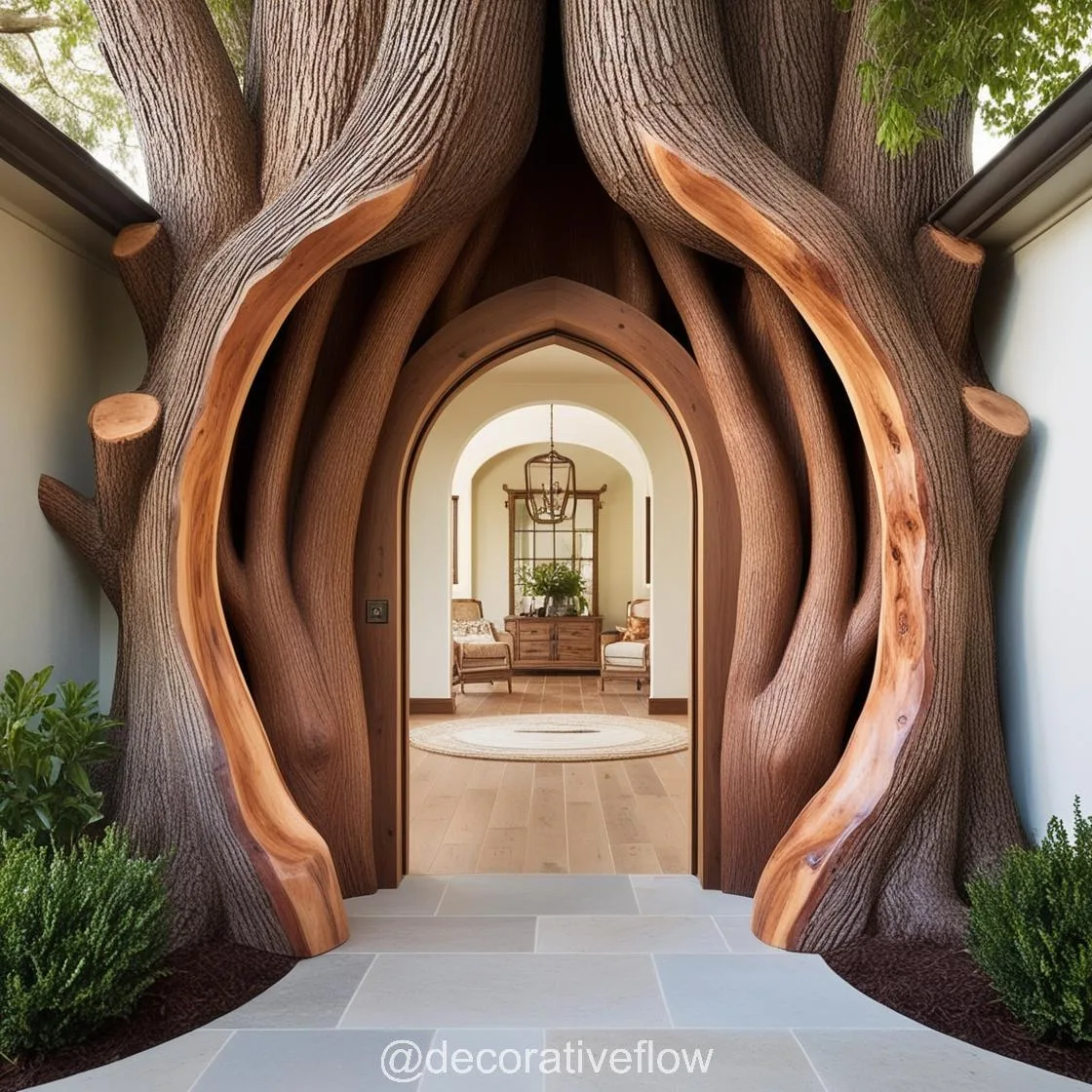 Tree Shaped Doorways: Blending Architecture with the Beauty of Nature