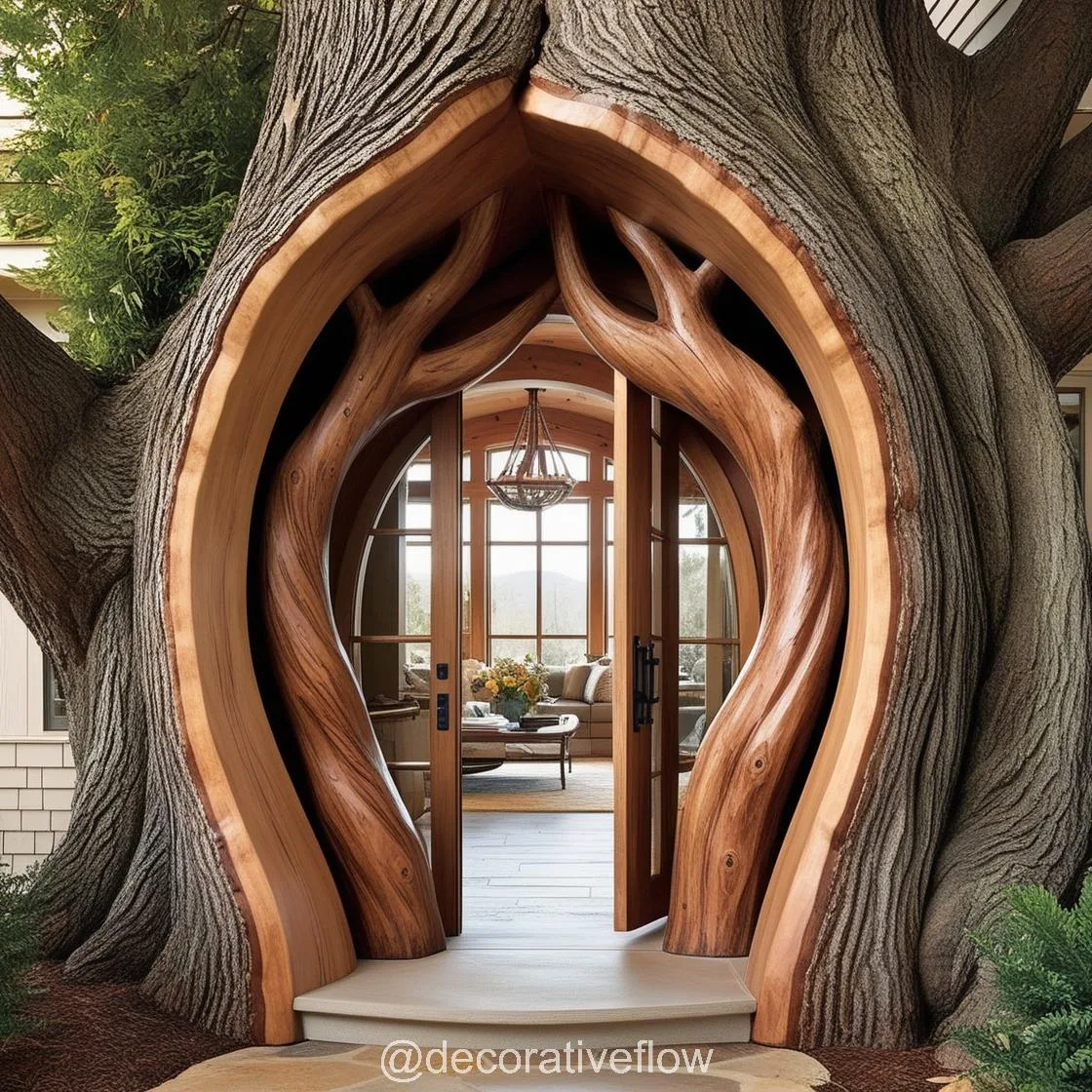 Tree Shaped Doorways: Blending Architecture with the Beauty of Nature