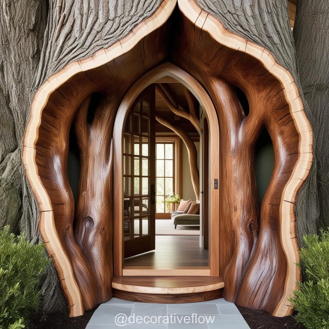 Tree Shaped Doorways: Blending Architecture with the Beauty of Nature